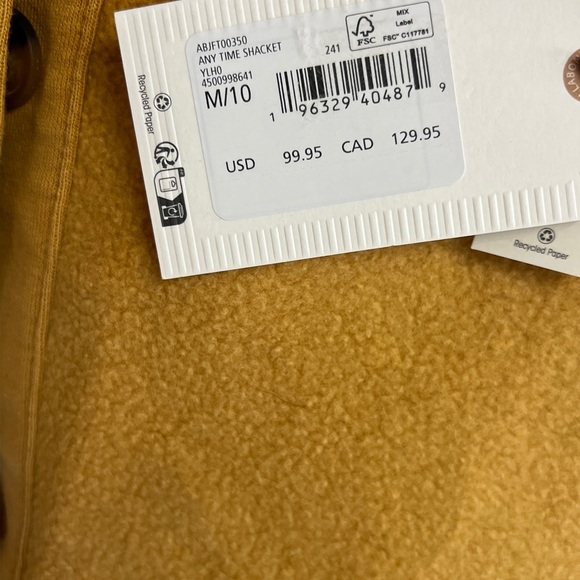 NWT Billabong Mustard Yellow Anytime Shacket - Picture 7 of 8